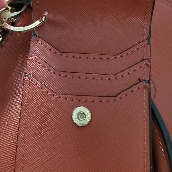 BRAND NEW Steve Madden Cognac Bdelta Satchel Purse - Picture 7 of 9